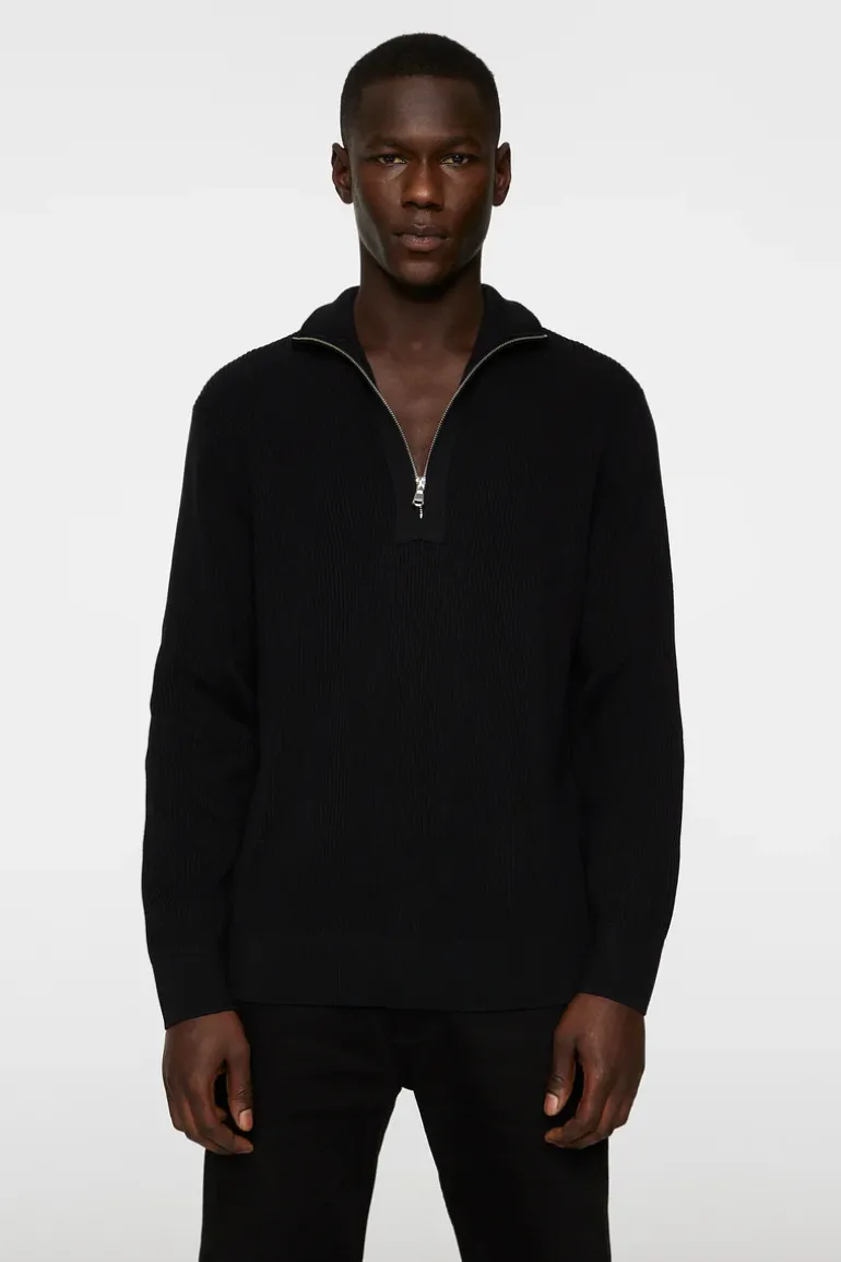 Cheap Alex Half Zip Knitted Sweater Knitwear|Tops