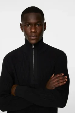 Cheap Alex Half Zip Knitted Sweater Knitwear|Tops