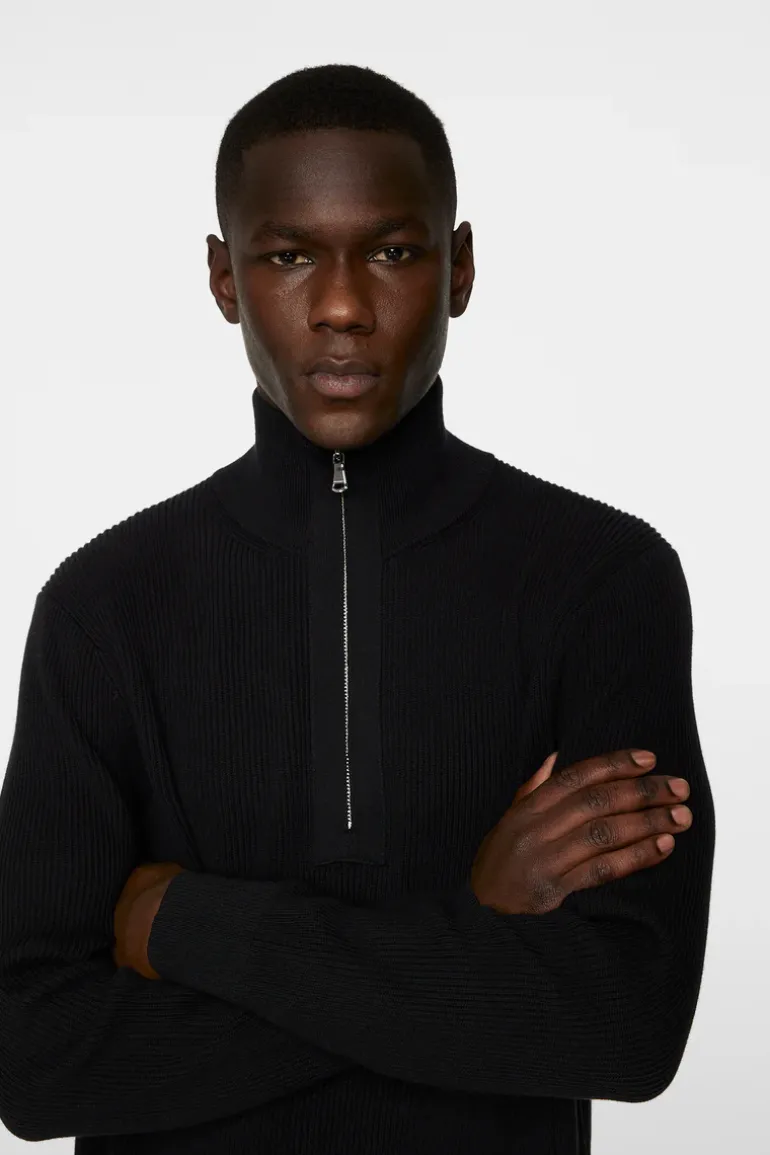 Cheap Alex Half Zip Knitted Sweater Knitwear|Tops