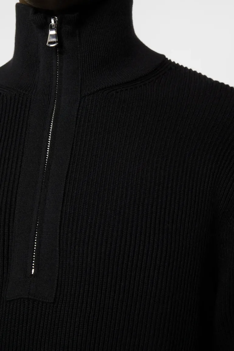 Cheap Alex Half Zip Knitted Sweater Knitwear|Tops