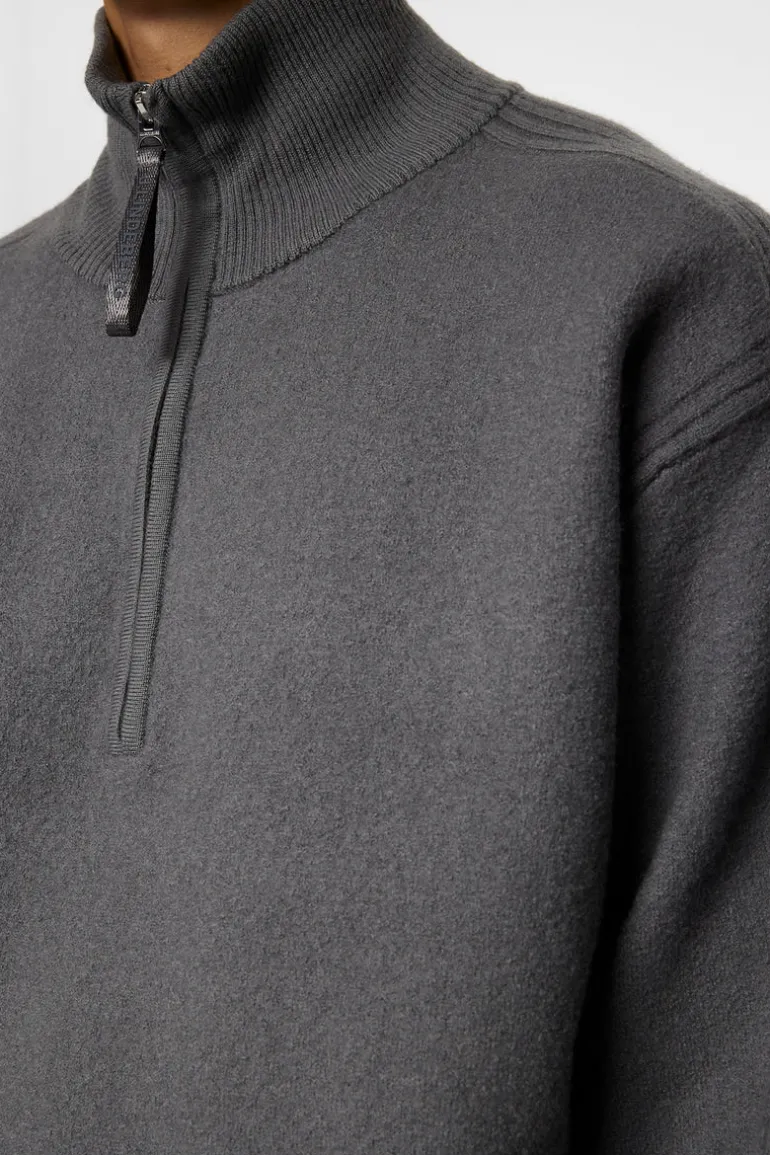 Best Bon Boiled Wool Quarter Zip Knitwear|Tops