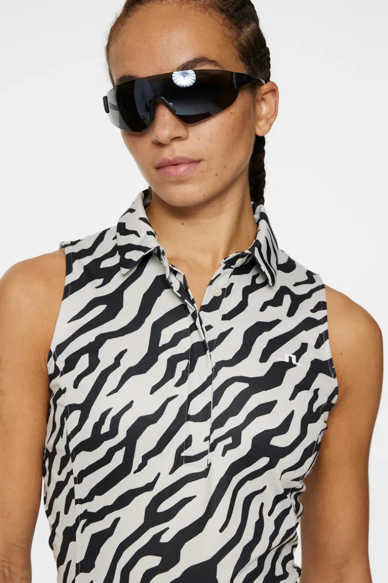 New Dena Print Sleeveless Top Golf|Tops