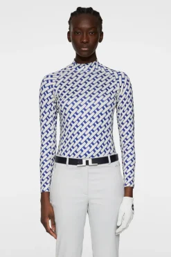 Fashion Ella Print Compression Top Golf|Base & Mid Layers