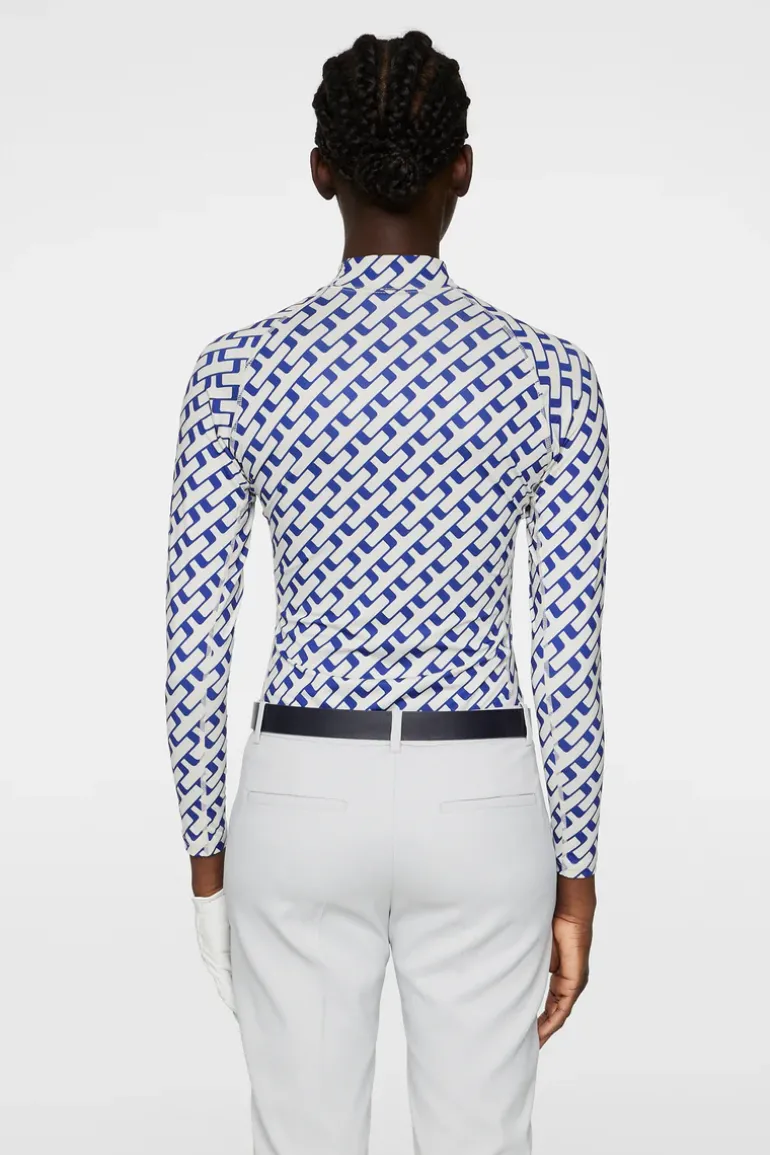 Fashion Ella Print Compression Top Golf|Base & Mid Layers