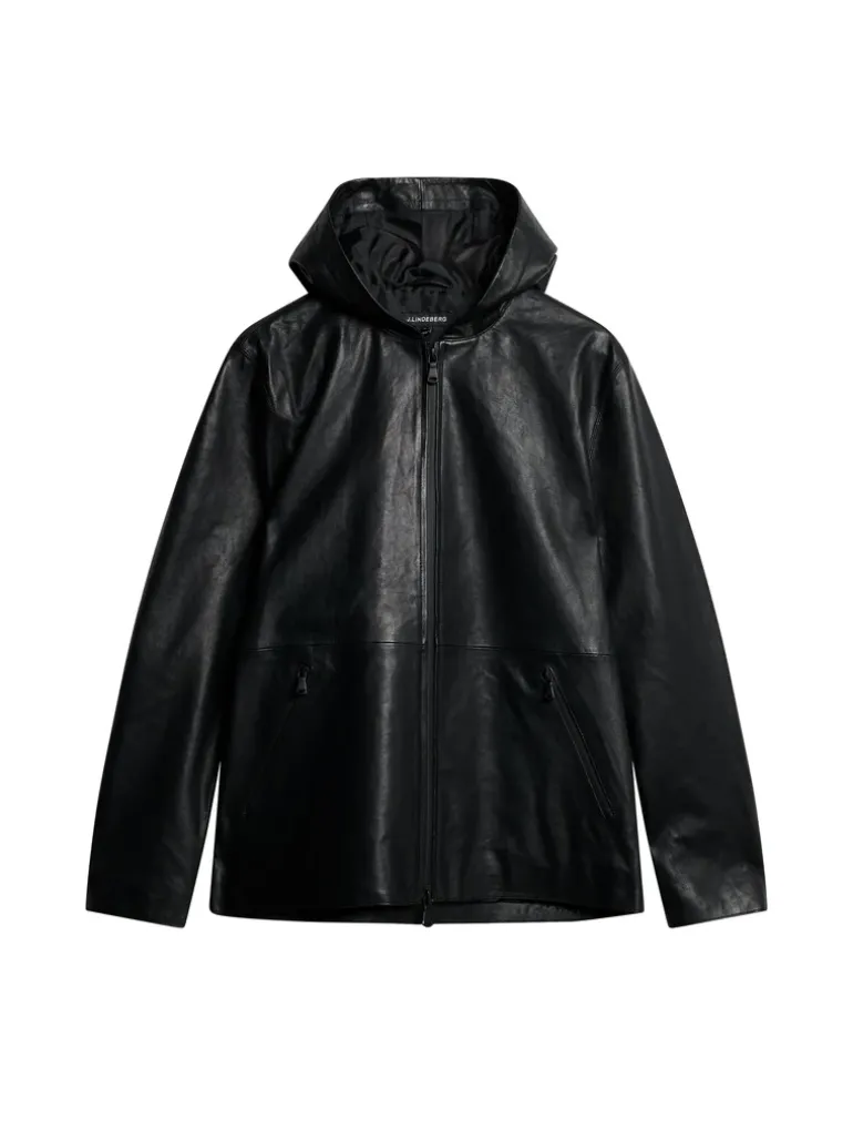 Fashion Hadley Leather Hoody Jacket Jackets|Outerwear