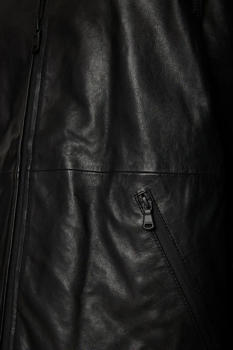 Fashion Hadley Leather Hoody Jacket Jackets|Outerwear