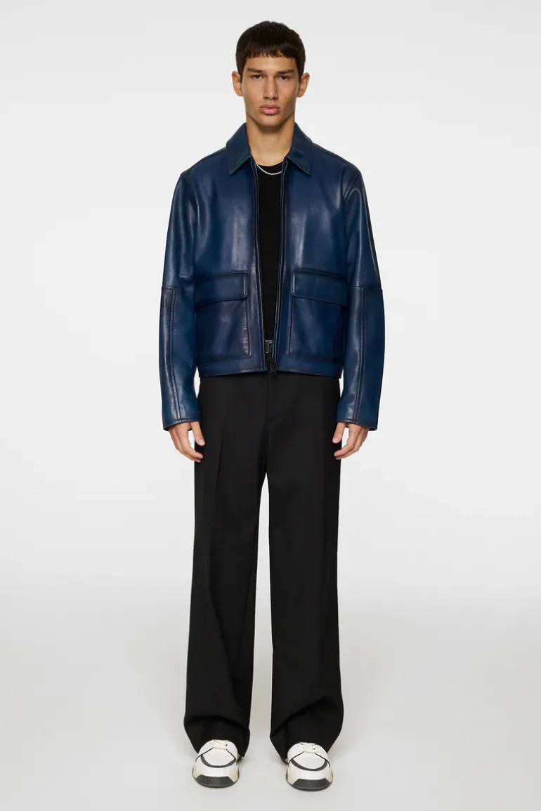 Store Jed Leather Party Jacket Leather & Suede|Outerwear