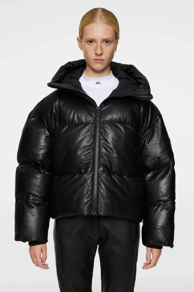 Cheap Jolene Leather Padded Jacket Jakker|Jakker