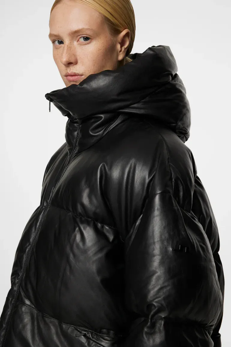 Cheap Jolene Leather Padded Jacket Jakker|Jakker