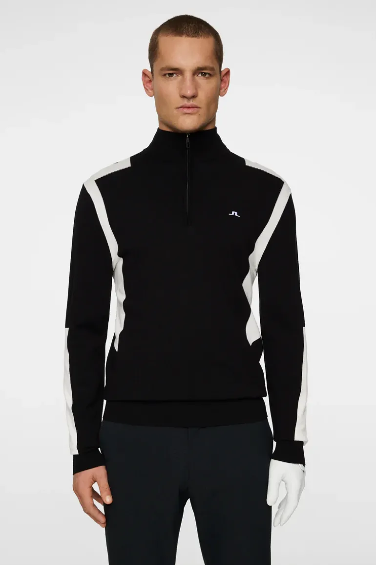 Shop Kendrick Knitted Zip Sweater Golf|Knitwear