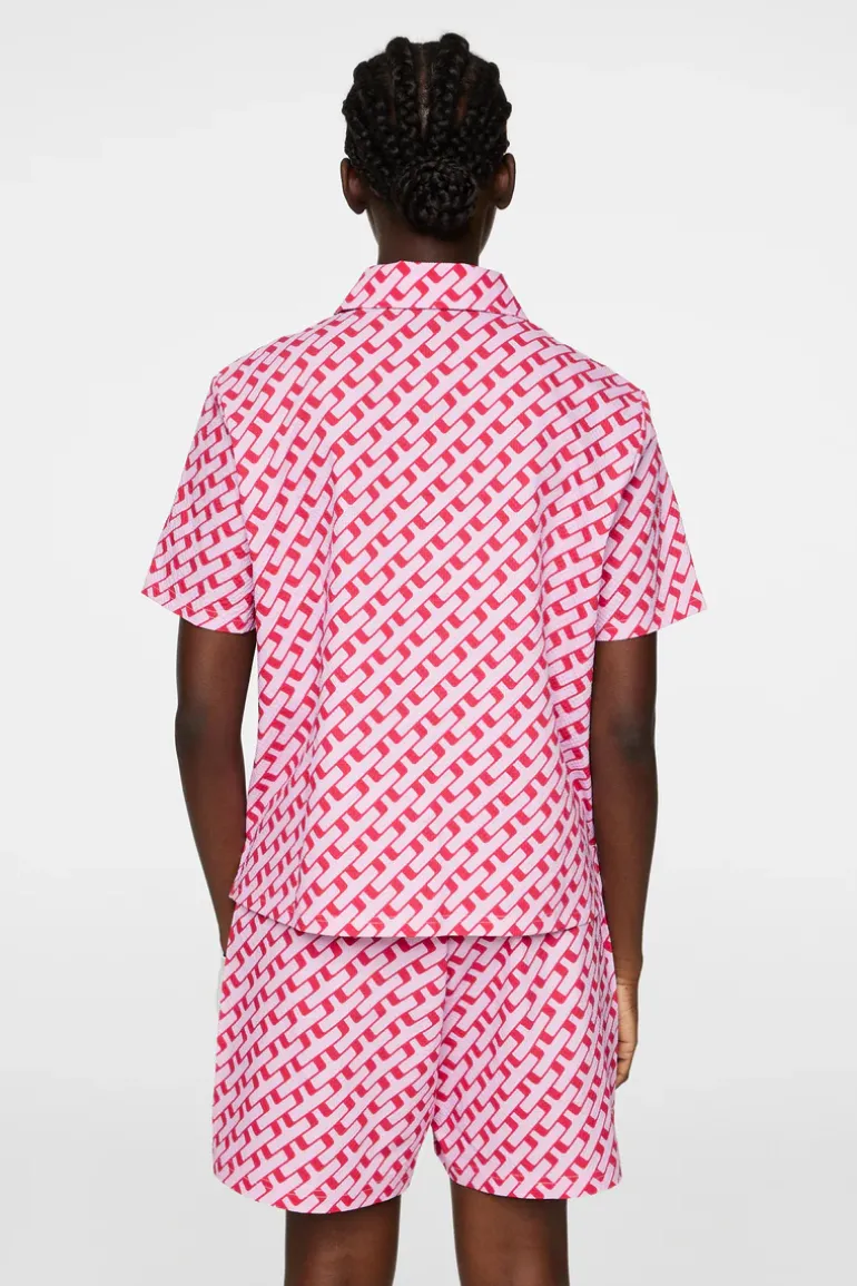 Store Linda Printed Shirt Golf|Tops