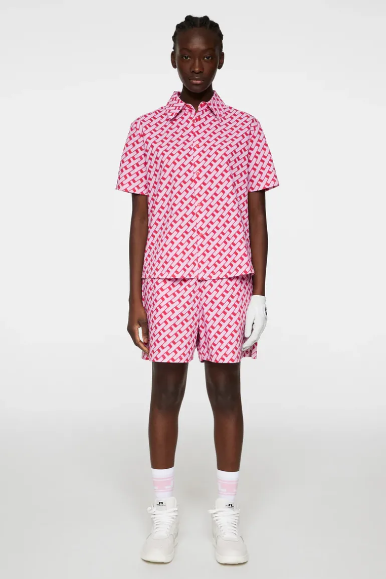 Store Linda Printed Shirt Golf|Tops