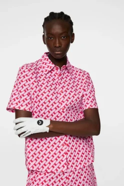 Store Linda Printed Shirt Golf|Tops