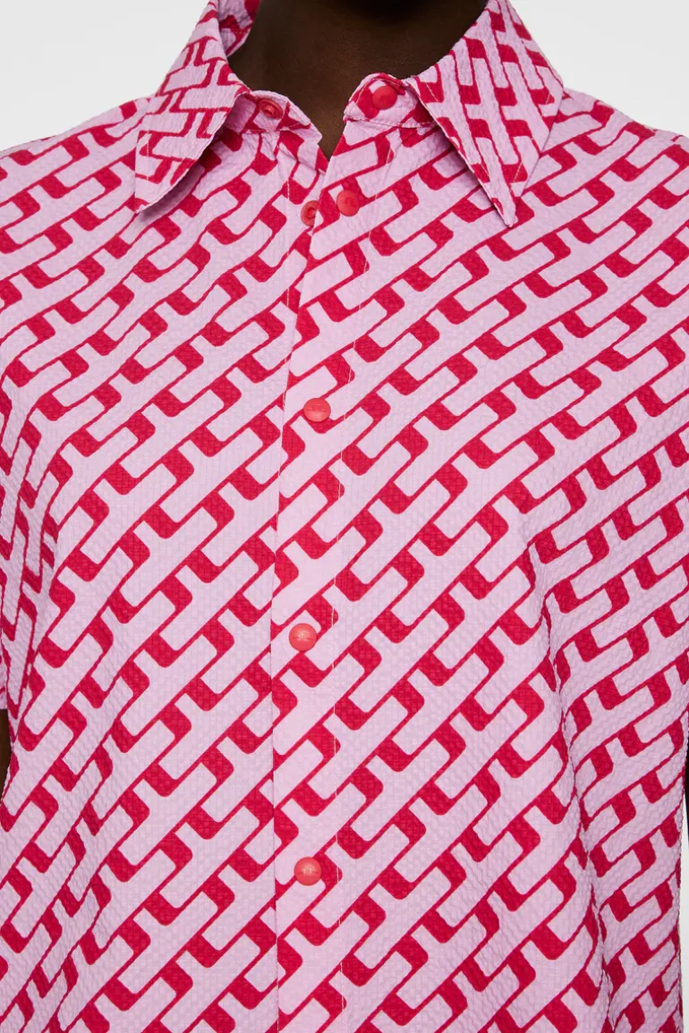 Store Linda Printed Shirt Golf|Tops
